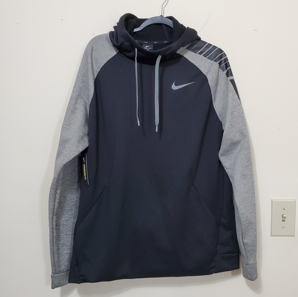 Nike Black Gray Dri-Fit Hoodie XL X-Large Men